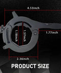 Universal Motorcycle Throttle Cruise Control Booster size 4.53 inch by 2.36 inch in durable matte black for comfort during rides.