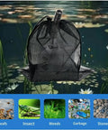 Two Pack 8 By 10 Inch Pond Pump Filter Bags Black Mesh Media Bags For Outdoor Water Ponds And Filters Keeps Debris Out And Prevents Clogs Easy Install Protective Pump Barrier For Garden Pond And Swimming Pool Systems
