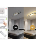Modern LED Flush Mount Ceiling Light With Remote, dimmable 40W panel, acrylic fixture using on/off switch in bedroom