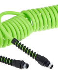 Polyurethane Recoil Air Hose, 15 Ft, All Weather Flexibility, Superior Recoil Memory, Quick Repair With Pre-Applied Thread Sealer