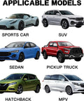 Image showing applicable models for car cover: sports car, SUV, sedan, pickup truck, hatchback, MPV.