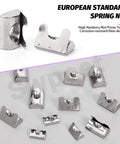 40 Piece 4040 T Slot Nut Set M4 M5 M6 M8 Nickel Plated Roll In Spring Nuts With Sheets For 4040 Aluminum Profiles Assortment Kit