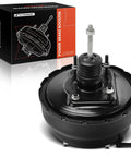 Heavy Duty Vacuum Brake Booster For Lexus IS300 2002-2005 3.0L V6 Dual Diaphragm with packaging, black steel construction.