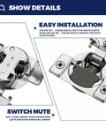 20 Pack 10 Pairs Three Quarter Inch Overlay Satin Nickel Soft Close Cabinet Hinges With No Fuss Installation And Smooth As Butter Swing Action For Quick Home Refresh Projects close-up view of soft close hinge showing installation details and damper feature.