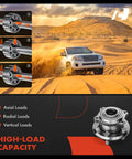 Off-road vehicle in desert showcasing Two Pack Front Wheel Bearing And Hub Assembly For AWD Dodge Charger Challenger Magnum And Chrysler 300 5 Lug Compatible With 2005 2023 Models Reliable Sealed Bearings For Smooth Ride And Quiet Operation Easy To Install with focus on high-load capacity