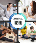 Wireless Portable Bluetooth Speaker With Deep Bass And Pro Sound IP67 Waterproof 24 Hour Playtime Magnetic Clip On Hang Design Rugged Outdoor Companion For Golf Carts And Indoor Use shown in daily use settings.