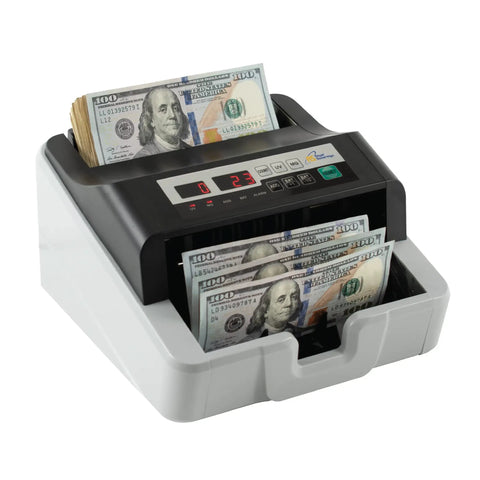 High Speed USD Bill Counter With UV And MG Counterfeit Detection, Handles Up To 1,500 Bills Per Minute, 200 Bill Hopper
