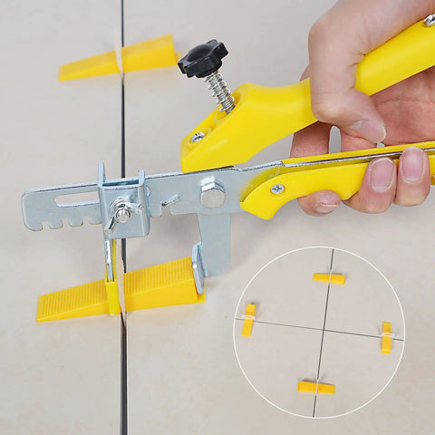 All In One Tile Leveling System With Pliers And Spacers Kit Including 600 Clips 200 Reusable Wedges And 1 Rubber Mallet Stone Tile