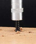 Durable One Quarter Inch By Two Inch Lag Screws Set Twenty Pieces Hex Head Wood Bolts Black Oxide Made From 304 Stainless Steel Eighteen Eight Grade installed in wood