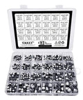 24 Values 430 Pcs SMD Aluminum Electrolytic Capacitors Assortment Kit With 10V 16V 25V 35V 50V Series in storage box.