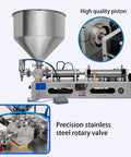 Boss Level Pneumatic Paste Filling Machine Effortlessly Switching Between Button Manual And Steady Auto Cycle, Heavy Duty Stainless Body with high-quality piston and rotary valve.