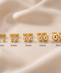 14K Gold Ball Stud Earrings For Women, Everyday Wear Go To Dainty Gold Earrings, 3mm to 8mm plated studs
