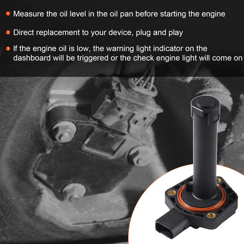 Engine Oil Level Sensor Direct Fit For BMW 1 Series 3 Series 5 Series 6 Series 7 Series X3 X5 Vehicles next to engine components