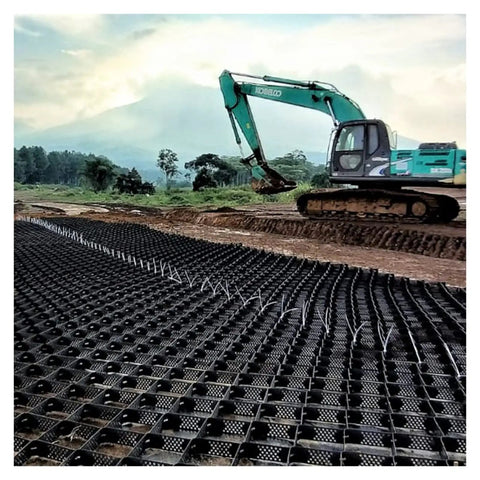 Foldable Polyethylene Honeycomb Pavers For Permeable Gravel Drainage No Fuss Lawn And Patio Grid Slab 6x10m Ground Stabilizer