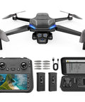 4K Drone With Real Time 4K Camera And Built In 4.5 Inch FPV Screen Controller, Brushless Foldable Quadcopter With accessories