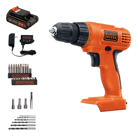 20V Cordless Power Drill Driver Kit With 30 Piece Bit Set Battery And Charger Included Soft Grip Handle 24 Position Clutch For Precise Driving And Screwdriving Great For DIY Projects