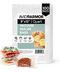 Quart 8x12 Inch Vacuum Sealer Bags 100 Pack For Foodsaver And Seal A Meal Machines Built Tough BPA Free Precut Storage Bags