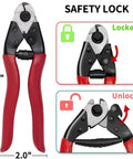 7.6 Inch Steel Wire Cutter One Hand Operation Cuts All Wires Up To 5/32 Inch Including Steel Cable Aircraft Cable Wire Rope CC11
