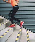 Non Slip Tape Heavy Duty Outdoor Waterproof Safety Tape For Stairs Treads Ramps And Skateboards With Ultra Strong Adhesive Grip Yellow And Black 2 Inch Wide 33 Foot Long Great For Wet Surfaces To Prevent Slips And Falls installed on stairs