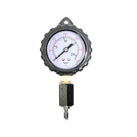 2-Inch Intermediate Pressure Gauge for Scuba Regulators, 300 PSI Portable Diving Tester with Rubber Protected Dial, front view