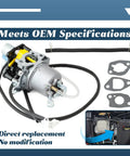 Carburetor Replacement Kit For 5000W Dual Fuel Inverter Generator 71367 70143 With gaskets and fuel line shown