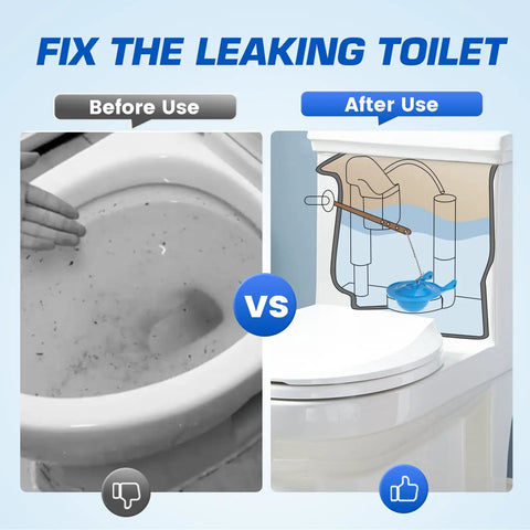 3 Inch Toilet Flapper Replacement Kit For 99 788 Model Compatible With 3 Inch Flush Valves With Two Handle Chains Water Saving And No Fuss Easy Install For Efficient Home Flushing showing before and after toilet tank use