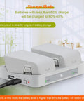 Flip Drone Battery Charging Hub Portable Charger Case Station with PD65W Fast Charge, charging two batteries with indicators.