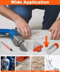 AOKLIT 3-piece diamond beveling chamfer bit set with 5/8-11 adapter; 1-inch diamond bits for tile, marble, granite.
