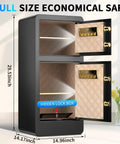 7.5 Cuft Large Fireproof Home Safe With Digital Keypad And Two Doors Hidden Compartment Water And Fire Resistant Box open display