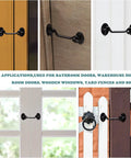 4 Inch Barn Door Latch Lock Kit With Eye Hook Sliding Door Lock Hardware Screws Included Rust Resistant Metal Gate Latch For Barn Doors in various settings