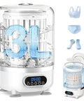 Ultra Compact Cordless Washing Machine, 3L capacity, cleaning underwear, socks, and delicates in a clear container.