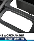 PIT66 dash center radio bezel trim panel with storage box, solid black for Dodge Ram 1500/2500/3500