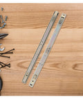 Heavy Duty Side Mounted Ball Bearing Drawer Slides Pair Thickened Cold Rolled Steel on wooden surface with tools