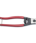 Heavy Duty Wire Cutter For 3/16 Inch Hard Wire Rope And 1/4 Inch Soft Cable Kickass Clean Shear Cut For Piano Wire And Aircraft Cable 7.5 Inch 0690TN Pro with red handles