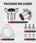 2.5 Inch 3 Bolt Exhaust Flange Piping Kit Fabricated From Badass 304 Stainless Steel With Complete Gasket And Bolt Set for repairs