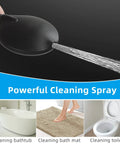 High Pressure 5 Function Handheld Shower Head With 70 Inch Stainless Steel Hose Matte Black Finish spraying water