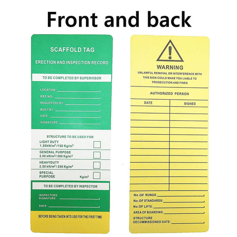 Scaffold Status Tags And Holders Set Of 10 With 11.75 Inch Height And 3.5 Inch Width Heavy Duty Tag Holders For Daily Inspections Danger Do Not Use Label Reminders Tracks Weight And Safety Status At Jobsite