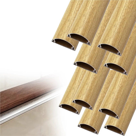 Aluminum Alloy Cable Raceway Concealer Self Adhesive Floor Cord Cover, 48 in length, 2.8 in width, Pack of 10 for wiring management.