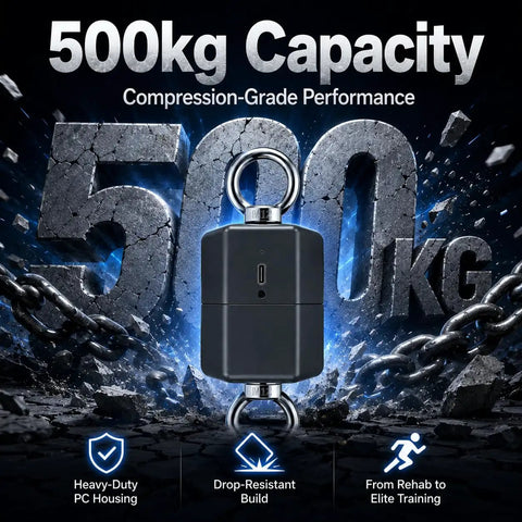 500 Kg Isometric Strength Tester With Gym Grade Wireless Data Tracking, Push Pull Dynamometer, Digital Force Gauge For Athletic Performance Testing, Explosive Power And Peak Force Measurement For Training And Sports Science.
