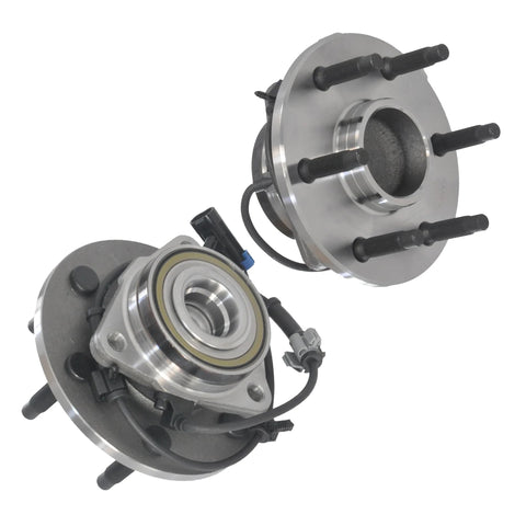 2 Pack Front Wheel Bearing And Hub Assembly 6 Lug 2WD With ABS Fits GMC Sierra 1500 Yukon 2000 To 2006 Chevy Silverado 1500 1999 To 2006 Cadillac Escalade 2002 To 2006 Replacement