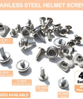 All In One Helmet Visor Screws Kit For Baseball Hockey Football And Softball Face Masks Replacement Hardware Pack in stainless steel