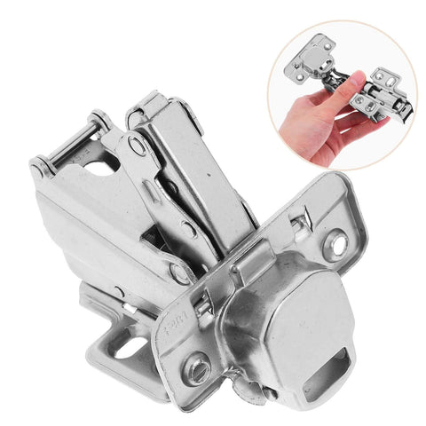 Close-up view of 165 Degree Overlay Cabinet Hinges With Soft Close Damper 2 Pack Metal Self Closing Quiet Door Hinges For Kitchen Cabinets