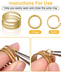 Demonstration of opening and closing jump rings using the Jump Ring Jewelry Making Kit With 1200 Silver And Gold Rings Pliers Tweezers Opener