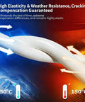 Outdoor Silicone Sealant For Crack Repair And Weatherproofing Waterproof Heat And Stretch Resistant, demonstrating temperature range from -50°C to 150°C.