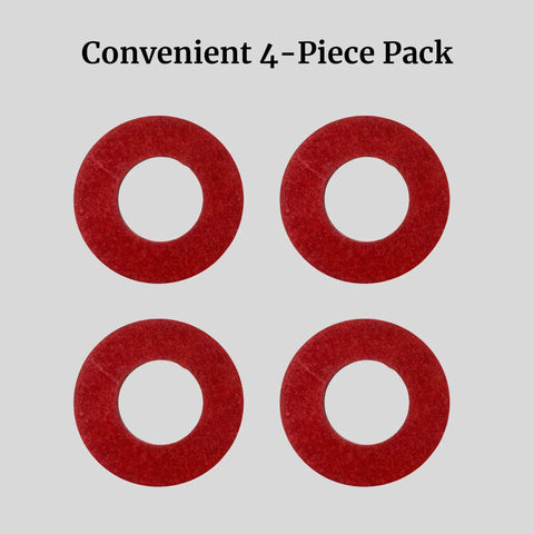 Fiber Thrust Washer For Number 12 Meat Grinders, 4 Pack, 1-5/16 inch OD, 3/4 inch ID, red fiber washers