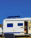 RV with mounted solar panels using Adjustable Solar Panel Tilt Mount Brackets For RVs And Roofs 15 To 30 Degree Tilt Fits Most Standard Panels Off Grid Ready Universal 1 Pack With 14 To 28 Inch Arms
