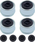 4 Pack 1.98 Inch Trailer Hub Caps With Dust Caps And Grease Caps Wheel Center Caps Plus 8 Rubber Plugs Fits 2000 To 3500 Pound Boat Trailers