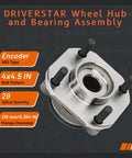 Front Wheel Hub And Bearing Assembly With ABS Encoder For Nissan Sentra 2007 2008 2009 2010 2011 2012 Front Driver Or Passenger Side 2.0L 4 Cylinder Engine 4 Lug.