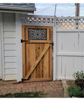 Wooden garden gate with Beefy Heavy Duty 20 Piece Triangle T Shape Barn Door Hinges for shed and window projects