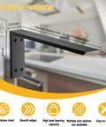 Bulletproof 20 Inch Countertop Support Brackets 4 Pack Heavy Duty L Shaped Mantel Corbels showcasing 8 inch black steel design.